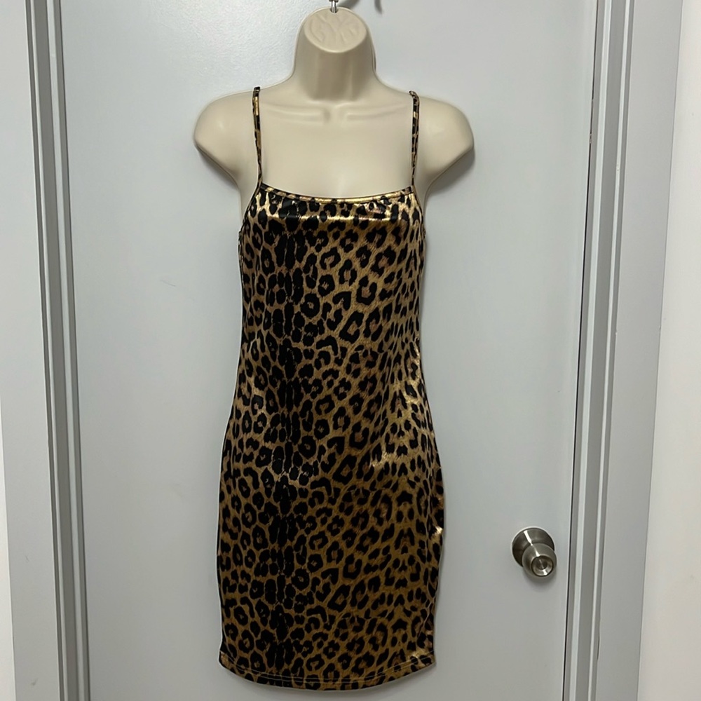 Silk leopard dress